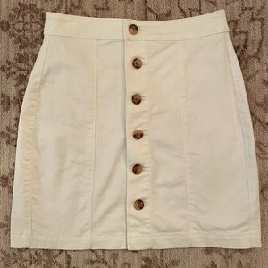 Ann Taylor Loft denim stretch skirt (button down)